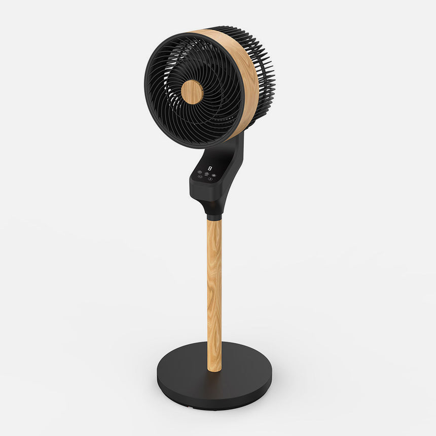 Ventilador de pie Fabrilamp Bizancio negro haya 3 palas Ø30cm — vista 2