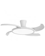 Ventilador de techo retráctil con luz AJP Qatar LED blanco 3 palas 3000-6500K Ø50cm 36W 16015