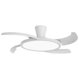 Ventilador de techo retráctil con luz AJP Qatar LED blanco 3 palas 3000-6500K Ø50cm 36W 16015 — vista 1