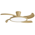 Ventilador de techo retráctil con luz AJP Qatar LED madera 3 palas 3000-6500K Ø50cm 36W 16016 — vista 1