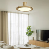 Ventilador de techo retráctil con luz AJP Qatar LED madera 3 palas 3000-6500K Ø50cm 36W 16016 — vista 2