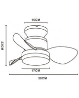 Ventilador de techo con luz AJP Salento LED arena 3 palas 3000-6500K Ø50cm 18W 11567