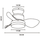 Ventilador de techo con luz AJP Salento LED arena 3 palas 3000-6500K Ø50cm 18W 11567 — vista 4