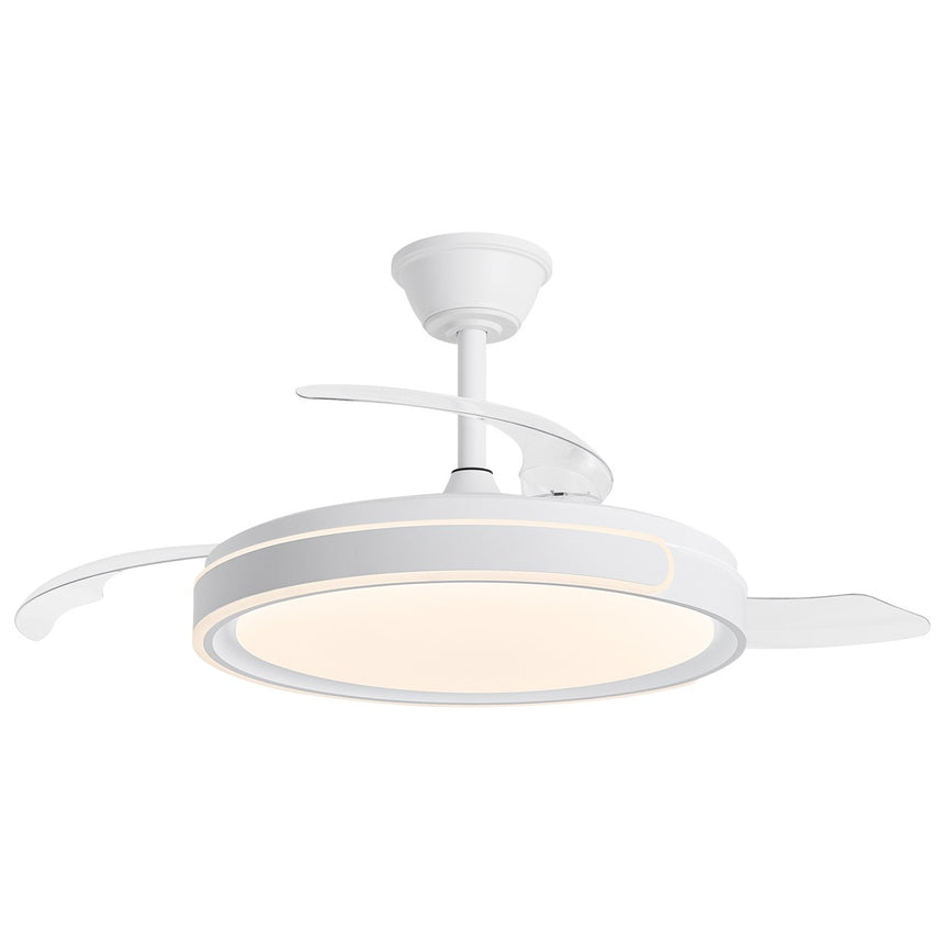 Ventilador de techo retráctil con luz AJP Samaná LED beige 3 palas 3000-6500K Ø50cm 68W 16013 — vista 7