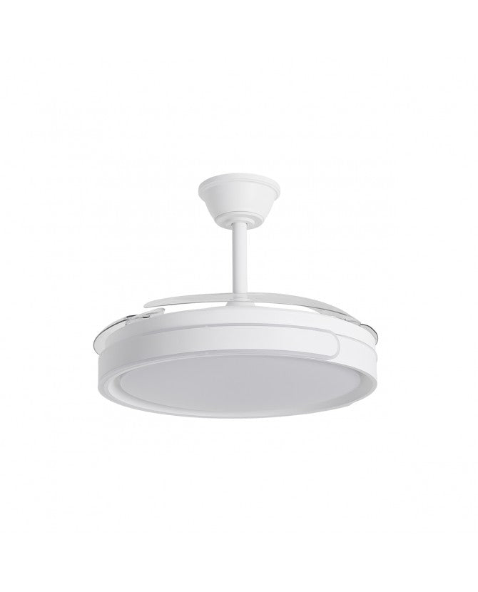 Ventilador de techo retráctil con luz AJP Samaná LED blanco 3 palas 3000-6500K Ø50cm 68W 16011