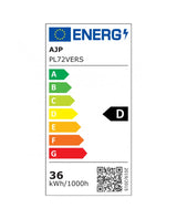 Ventilador de techo retráctil con luz AJP Samaná LED blanco 3 palas 3000-6500K Ø50cm 68W 16011