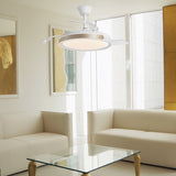 Ventilador de techo retráctil con luz AJP Samaná LED blanco dorado 3 palas 3000-6500K Ø50cm 68W 16014 — vista 2