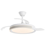 Ventilador de techo retráctil con luz AJP Samaná LED blanco dorado 3 palas 3000-6500K Ø50cm 68W 16014 — vista 9