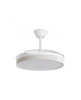 Ventilador de techo retráctil con luz AJP Samaná LED beige 3 palas 3000-6500K Ø50cm 68W 16013