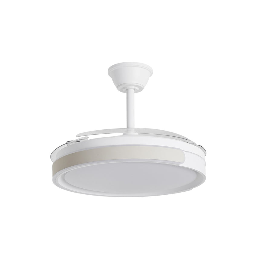Ventilador de techo retráctil con luz AJP Samaná LED beige 3 palas 3000-6500K Ø50cm 68W 16013 — vista 4