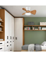Ventilador de techo con luz AJP Siux LED marrón 3 palas 3000-6500K Ø56cm 18W 11538