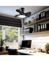 Ventilador de techo con luz AJP Siux LED negro 3 palas 3000-6500K Ø56cm 18W 11537
