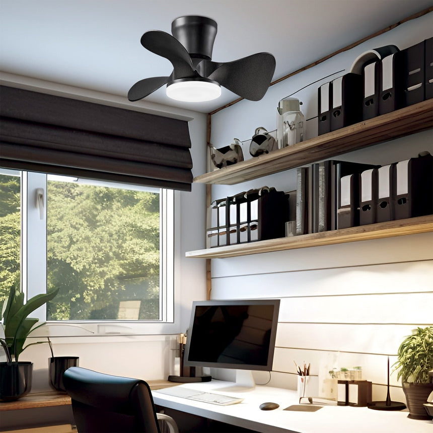 Ventilador de techo con luz AJP Siux LED negro 3 palas 3000-6500K Ø56cm 18W 11537 — vista 2