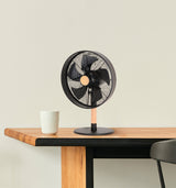 Ventilador de sobremesa Fabrilamp Falcon negro haya 5 palas Ø28cm — vista 4