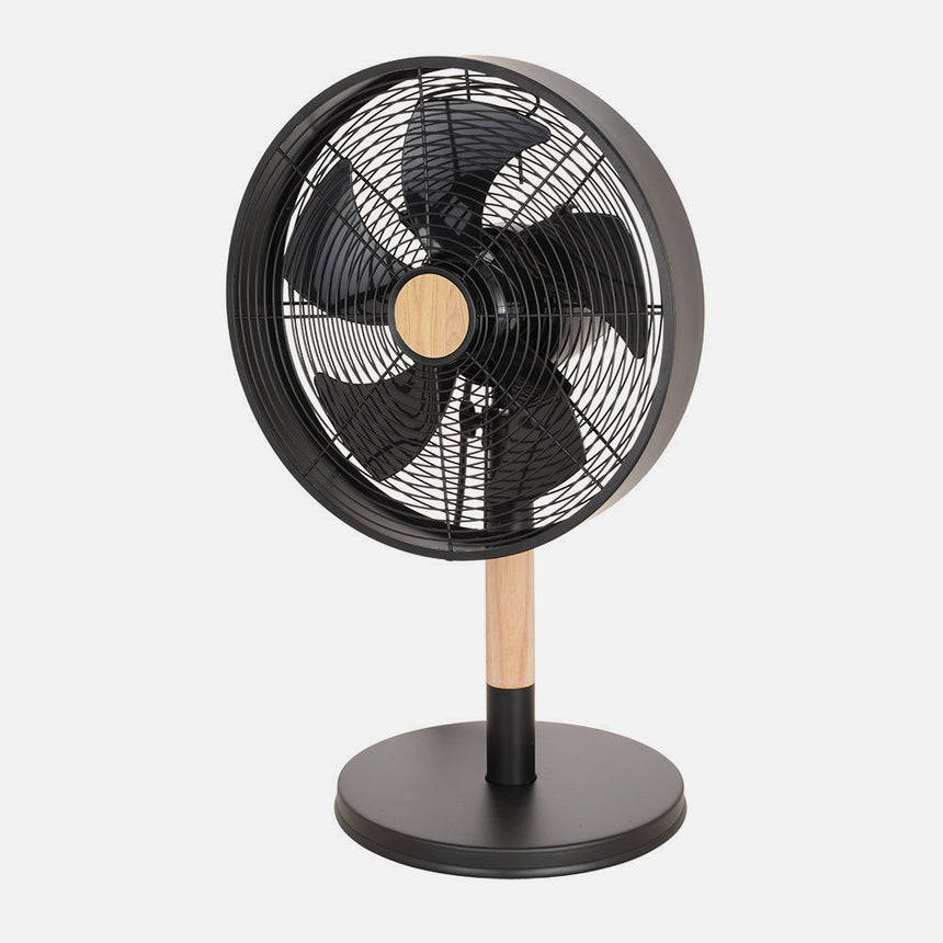 Ventilador de sobremesa Fabrilamp Falcon negro haya 5 palas Ø28cm — vista 2