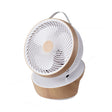 Ventilador de sobremesa Fabrilamp Petirrojo blanco haya 3 palas motor DC — vista 1
