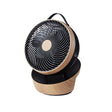 Ventilador de sobremesa Fabrilamp Petirrojo negro haya 3 palas motor DC — vista 1