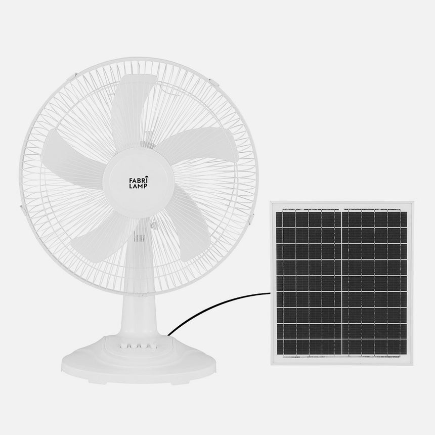 Ventilador de sobremesa Fabrilamp Abanico blanco 5 palas motor DC Ø43cm — vista 2