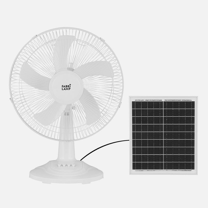 Ventilador de sobremesa Fabrilamp Abanico blanco 5 palas motor DC Ø43cm — vista 3