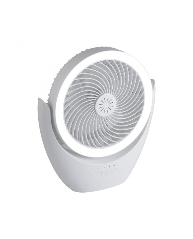 Ventilador de sobremesa AJP Travel LED blanco 6000K Ø30cm 3W 16059