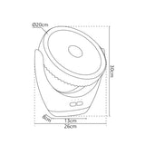 Ventilador de sobremesa AJP Travel LED blanco 6000K Ø30cm 3W 16059 — vista 5