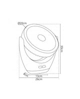 Ventilador de sobremesa AJP Travel LED blanco 6000K Ø30cm 3W 16059