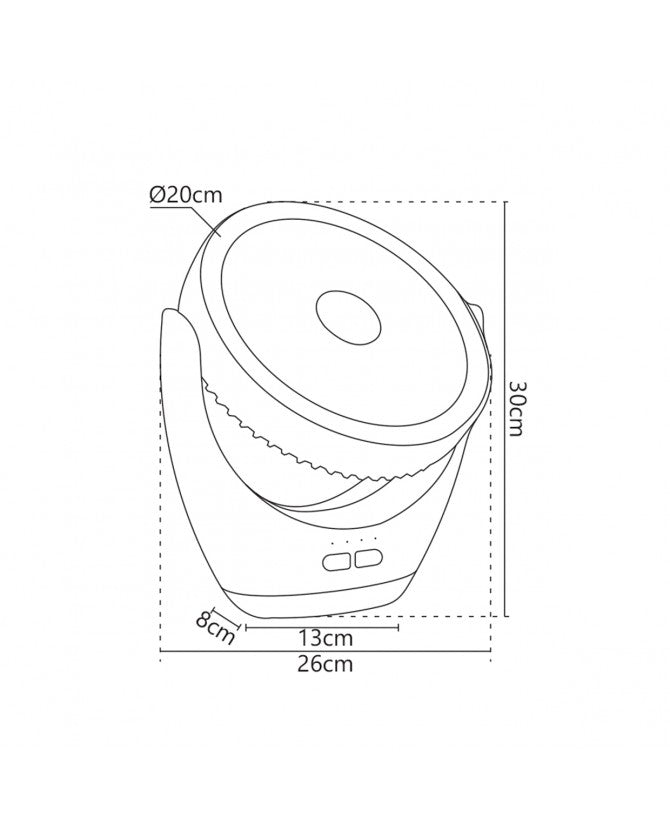 Ventilador de sobremesa AJP Travel LED blanco 6000K Ø30cm 3W 16059