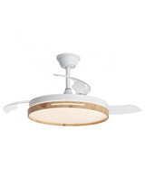 Ventilador de techo retráctil con luz AJP Togo LED blanco 3 palas 3000-6500K Ø50cm 68W 11814