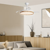 Ventilador de techo retráctil con luz AJP Togo LED madera 3 palas 3000-6500K Ø50cm 68W 11817 — vista 2