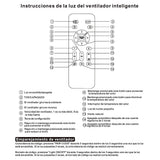 Ventilador de techo retráctil con luz AJP Togo LED plata 3 palas 3000-6500K Ø50cm 68W 11816 — vista 4