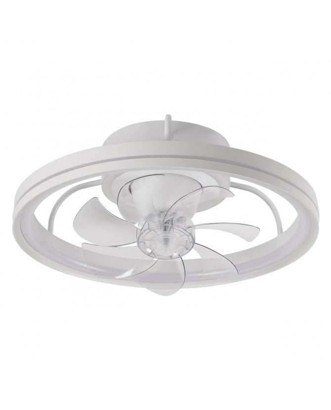 Ventilador AJP Tom blanco luz LED