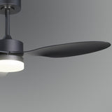 Ventilador de techo con luz AJP Valcano LED negro 3 palas 3000-6500K Ø106cm 20W 11541 — vista 3