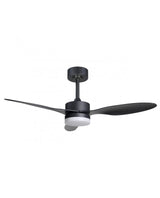 Ventilador de techo con luz AJP Valcano LED negro 3 palas 3000-6500K Ø106cm 20W 11541