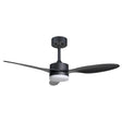 Ventilador de techo con luz AJP Valcano LED negro 3 palas 3000-6500K Ø106cm 20W 11541 — vista 1