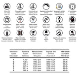 Ventilador de techo con luz AJP Valcano LED negro 3 palas 3000-6500K Ø106cm 20W 11541 — vista 8