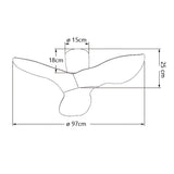 Ventilador de techo AJP Venice madera clara 3 palas Ø97cm 16055 — vista 4