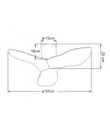 Ventilador de techo AJP Venice madera oscura 3 palas Ø97cm 16056