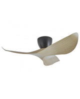 Ventilador de techo AJP Venice negro madera clara 3 palas Ø97cm 16054