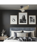 Ventilador de techo AJP Venice negro madera clara 3 palas Ø97cm 16054