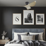 Ventilador de techo AJP Venice negro madera clara 3 palas Ø97cm 16054 — vista 2