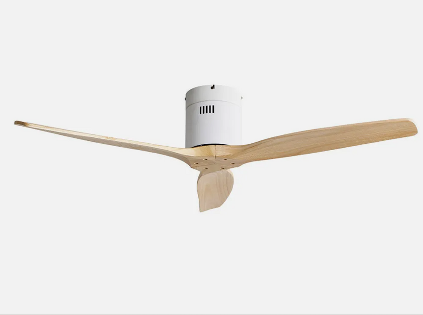 Fabrilamp Aguilón Ventilador Dc Aguilón Blanco 3 Aspas madera 5 Velocidades Sin Luz Remoto Y Temporiz 132d 128290368