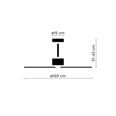 Ventilador de techo con luz Sulion Anne 160 LED negro Ø132cm 6W 2211114
