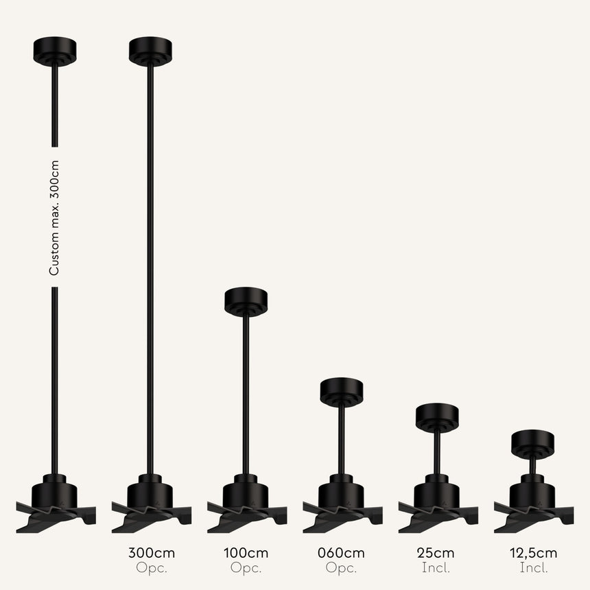 Ventilador de techo con luz Sulion Anne XXL LED negro Ø220cm 18W 2211725