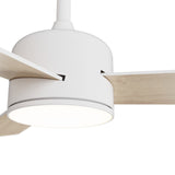 Ventilador de techo con luz Sulion Baloo Evo S LED madera blanco reversible CCT 20W 2193229