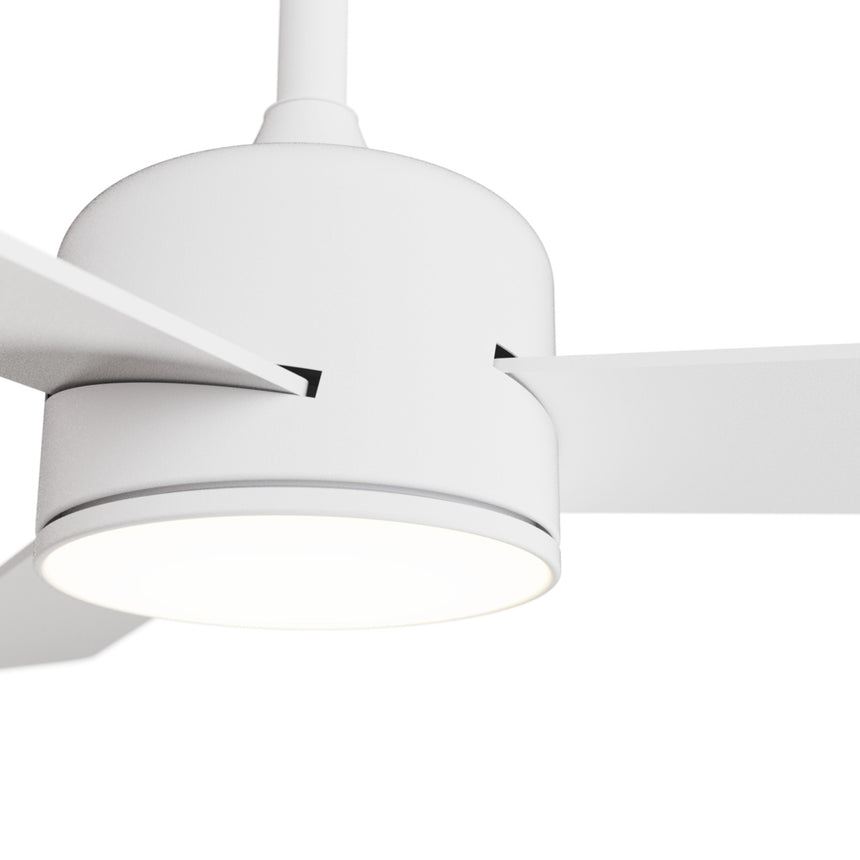 Ventilador de techo con luz Sulion Baloo Evo S LED madera blanco reversible CCT 20W 2193229