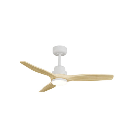 Ventilador de techo con luz Sulion Balcony Luz madera blanco apto exterior CCT IP44 2199955