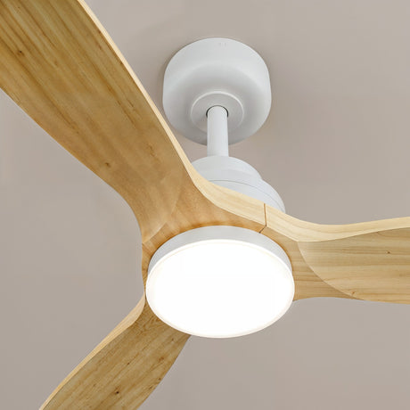 Ventilador de techo con luz Sulion Balcony Luz madera blanco apto exterior CCT IP44 2199955