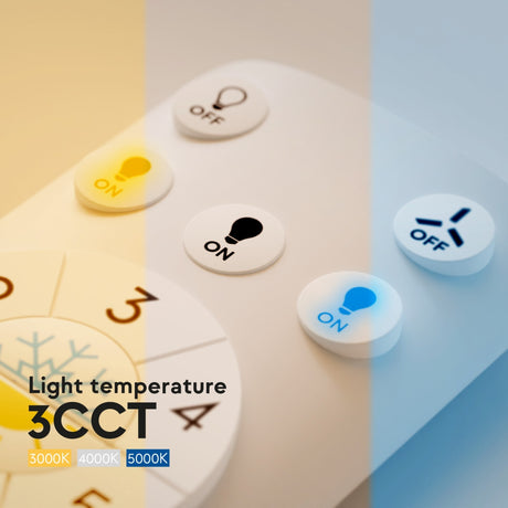 Ventilador de techo con luz Sulion Balcony Luz madera blanco apto exterior CCT IP44 2199955