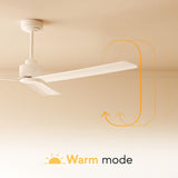 Ventilador de techo con luz Sulion Balcony Luz madera negro apto exterior CCT IP44 2199962