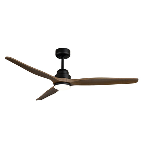 Ventilador de techo con luz Sulion Balcony Luz XL madera negro apto exterior CCT IP44 2199986